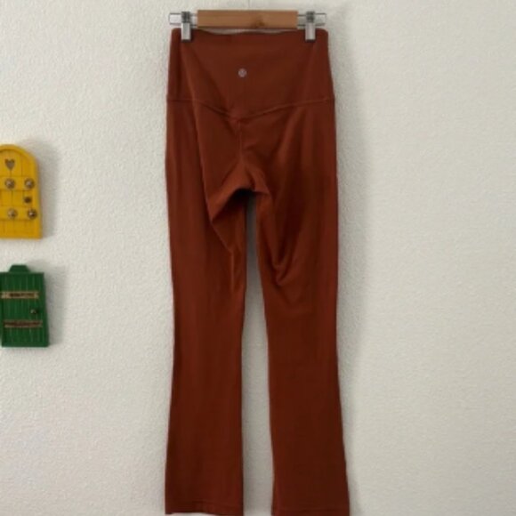 Lululemon Align 2023 Slim Flare Leggings Pants Orange Size 4 Athleisure Gym RARE - Picture 1 of 6